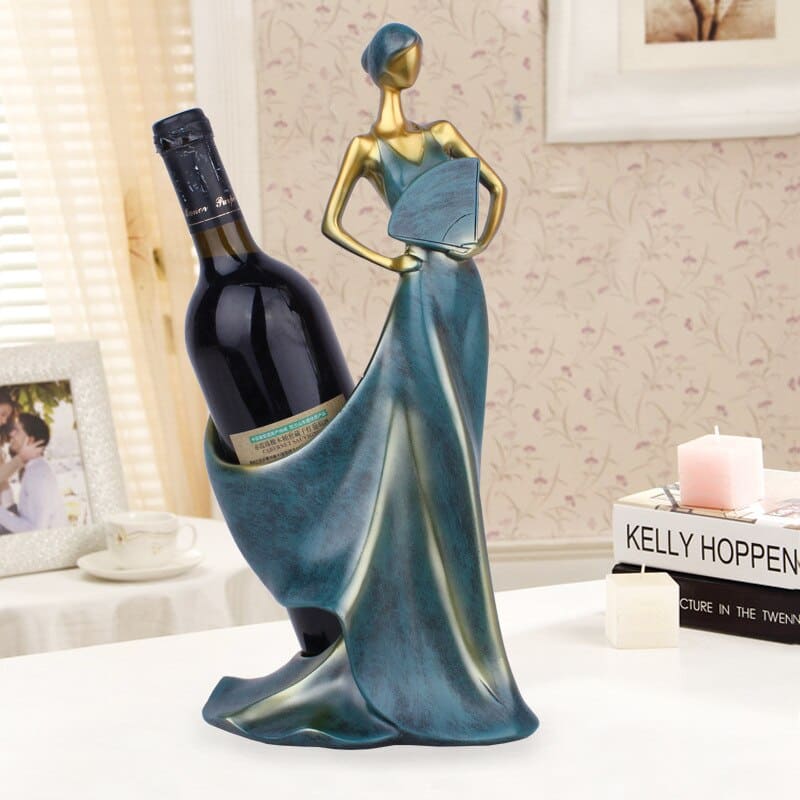 Estatueta Elegante porta-garrafa de vinho decorativo ™