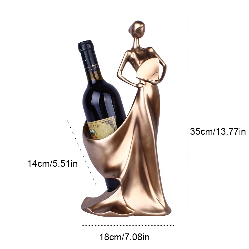 Estatueta Elegante porta-garrafa de vinho decorativo ™ - LumePrime